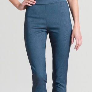 Clara Sun Woo Stretch Straight Leg Pant Blue Denim